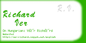 richard ver business card